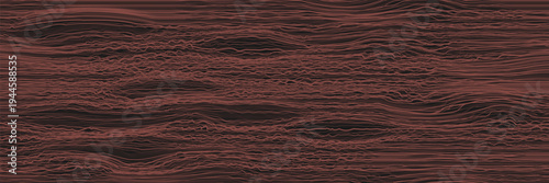 Mahogany wood texture with horizontal veins. Vector red wood background. Lining boards wall. Dried planks. Painted wood. Swatch for laminate