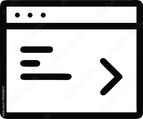 Browser Window with Code and Arrow Icon programming