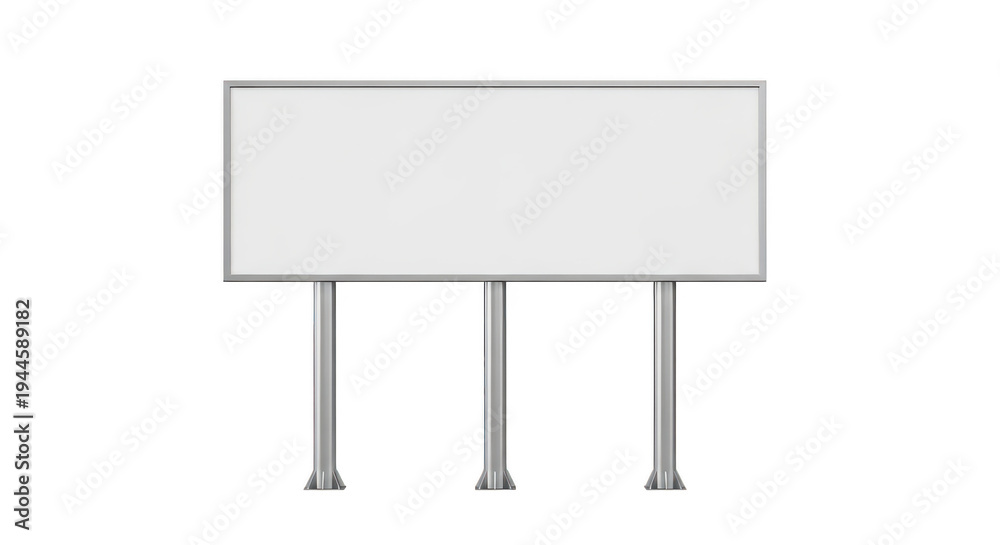 Obraz premium Three-legged billboard stand supporting a flat advertisement panel