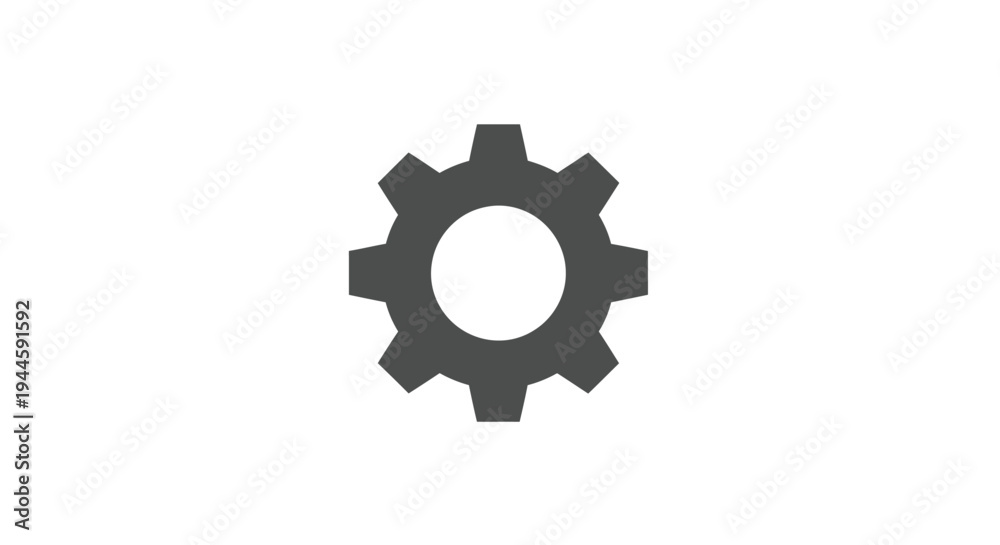 Fototapeta premium Black Metal Gear Wheel Isolated.