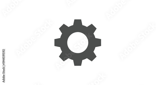 Black Metal Gear Wheel Isolated.