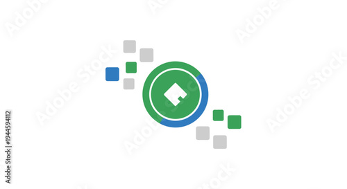 Green Circle Arrow Icon Design.