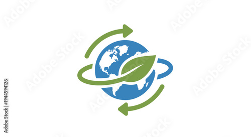 Green leaf earth eco friendly symbol.