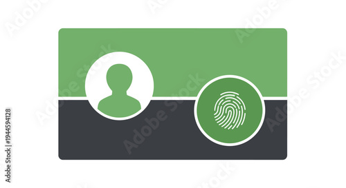Green ID Card with Silhouette Icon.
