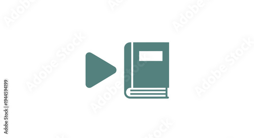 Green play button next to book.