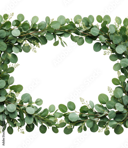PNG Elegant eucalyptus foliage frame
