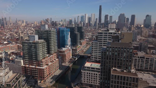 flying left view of Gowanus Brooklyn