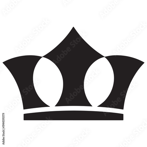 A classic chess piece representing the queen in black and white color scheme