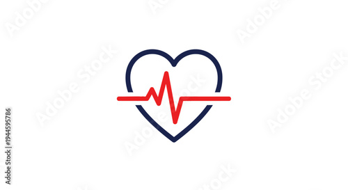 Heart Rate Pulse Heartbeat Icon Symbol.