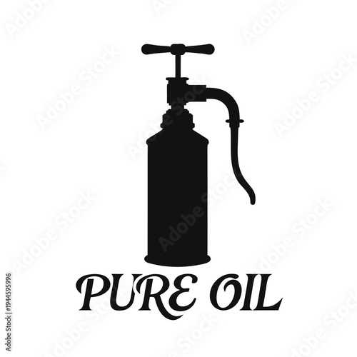 Vintage oil pump graphic, a timeless symbol of industrial heritage and pure fuel