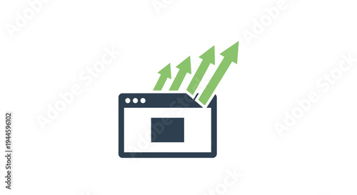 Increasing Graph On A Screen.