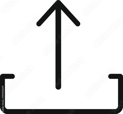 Upload Button Outline Vector Icon