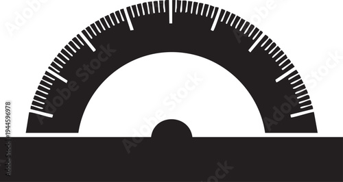 Vector gauge icon, black and white