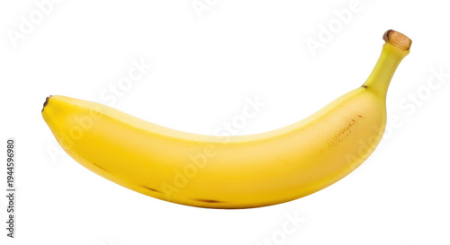 Photos Ripe yellow banana isolated PNG, tropical fruit on transparent background for he