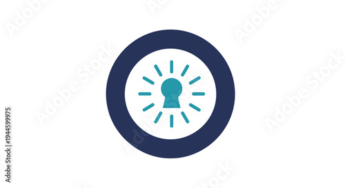 Light Bulb Icon With Radiating Lines.