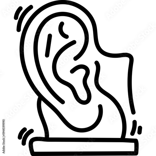 Human Ear Line Art Icon