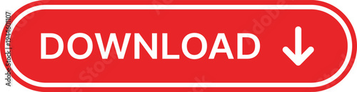 Red download button with white text and down arrow red button download arrow