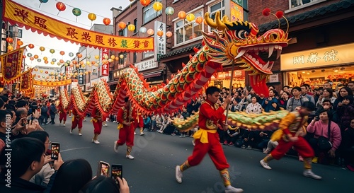 Wallpaper Mural Dragon Dance Performance in Chinatown Torontodigital.ca