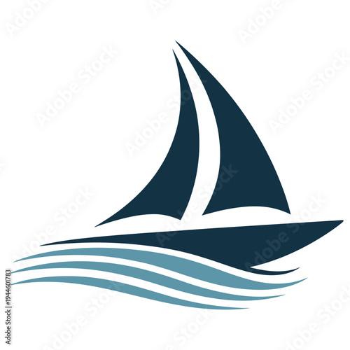 Sailboat gliding gracefully over calm ocean waves under a clear sky