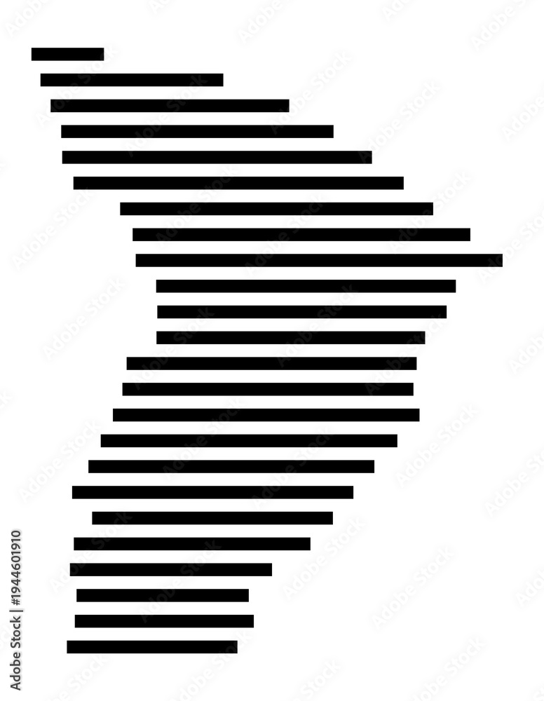 Obraz premium Symbol Map of the city Schönberg (Holstein) (Schleswig-Holstein, Germany) showing the area of the city with just a few black horizontal lines
