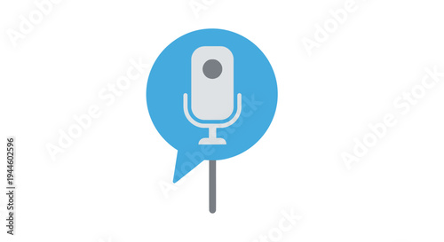 Microphone Voice Recorder Device Icon.