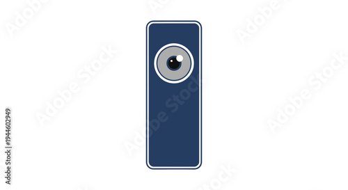 Navy Blue Smartphone with Camera Lens.