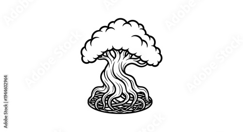 Mushroom cloud explosion blast smoke.