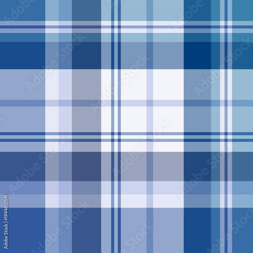 Seamless pattern with calm blue colors for plaid, fabric, textile, clothes, tablecloth and other things. Vector image.