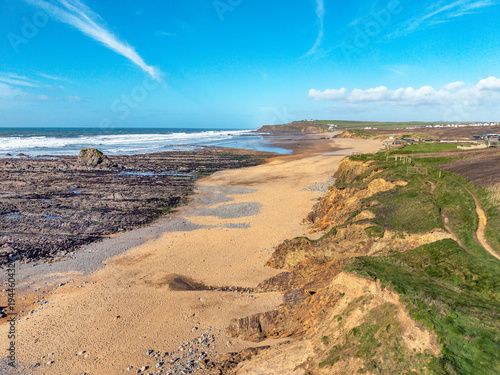 Widemouth Bay view from South West coastal path