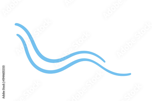 Two light blue parallel wavy lines flow across a solid black background. The minimalist design features smooth curves and a clean aesthetic, suggesting movement or water.