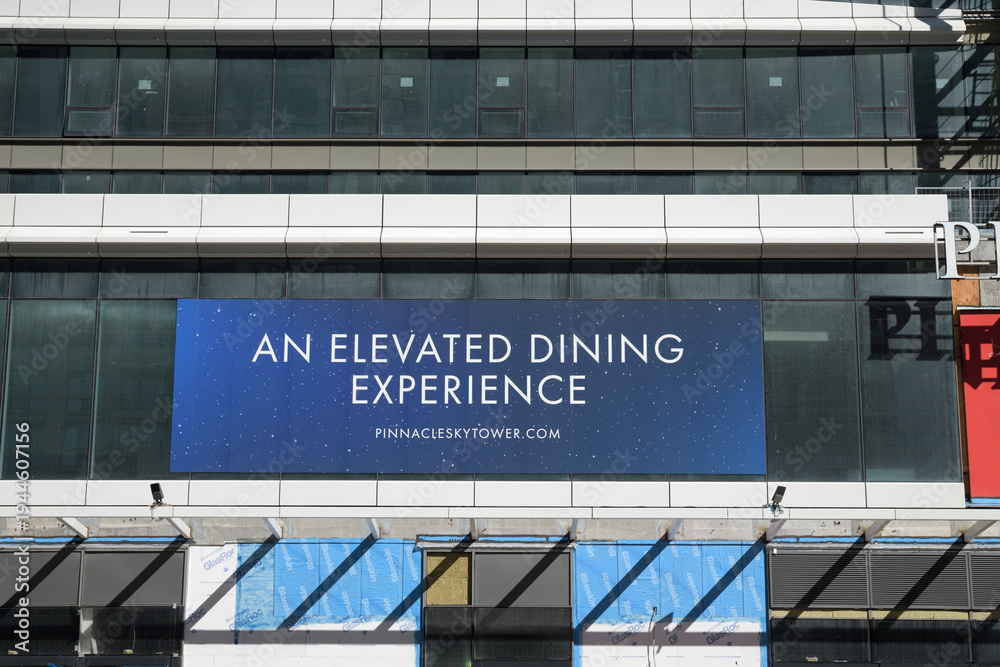 Fototapeta premium banner outside SkyTower Pinnacle One Yonge St, Toronto
