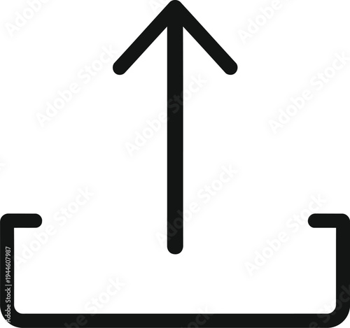 Download Button Outline Vector Icon