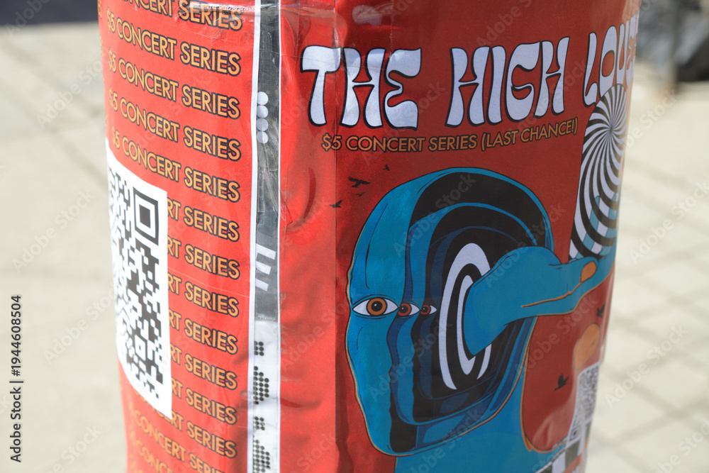 Obraz premium concert street poster on a pole in Toronto