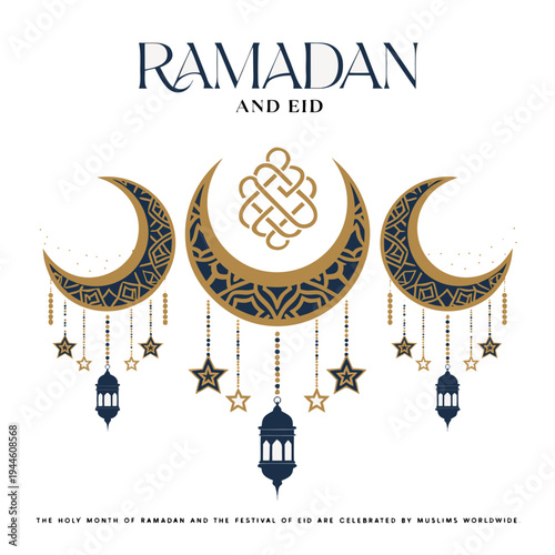 Clear vector-based crescent moon icons that are ideal for depicting Islamic images, astronomy, and nighttime themes