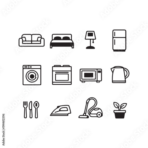 Professional Housekeeping and Home Decor Icon Pack