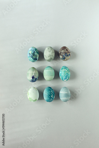 Easter eggs dyed using a natural method