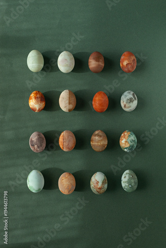 Easter eggs dyed using a natural method