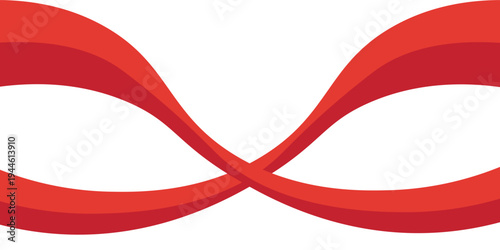 Vector red line background curve element with white space for text and message design, overlapping layers, vector. eps10