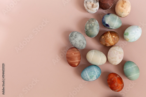 Easter eggs dyed using a natural method