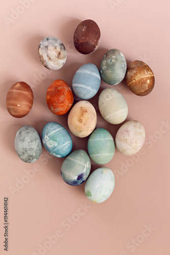 Easter eggs dyed using a natural method