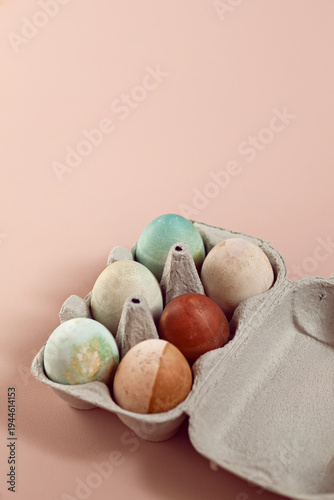 Easter eggs dyed using a natural method