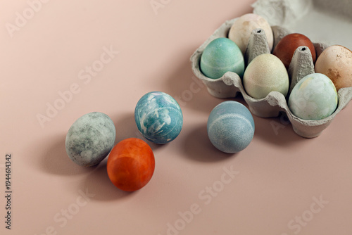 Easter eggs dyed using a natural method