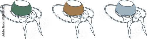 Women's Wide Brim Straw Sun Hat – Elegant Summer Beach Bonnet with Ribbon