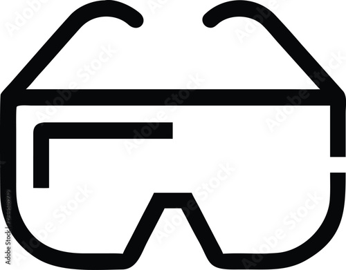 VR headset icon with L-shaped detail VR headset virtual reality