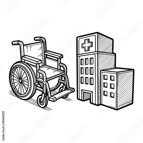 Wheelchair Hospital Building Medical Care