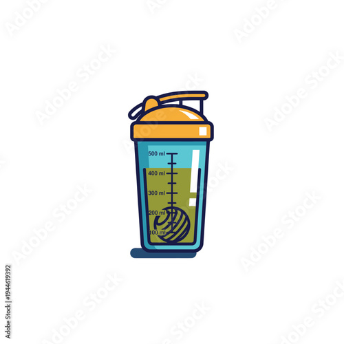 Protein Shaker Bottle Vector