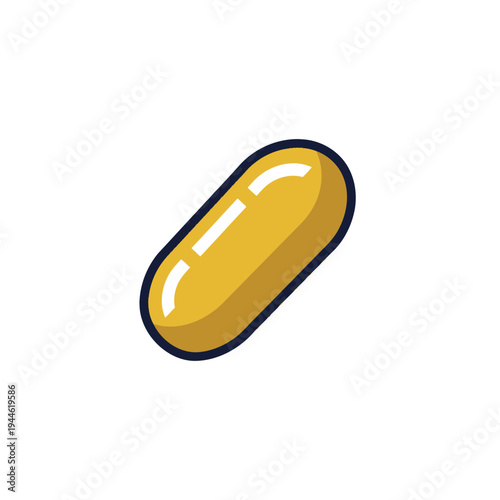 Vitamin E Capsule Pop Vector