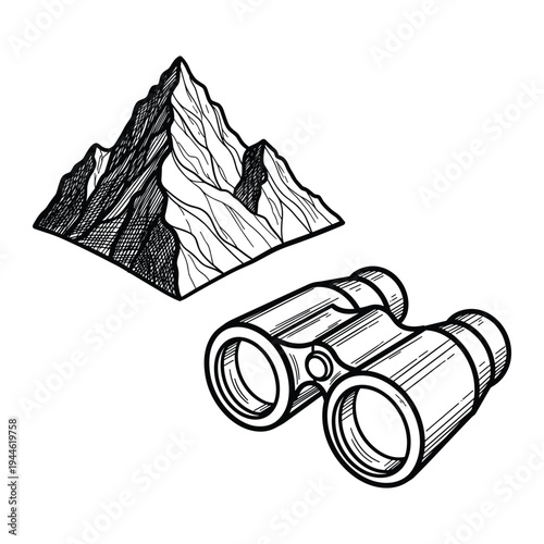 Binoculars Mountain Exploration Vision Strategy