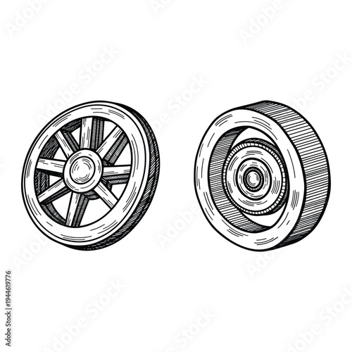 Wheel Spoke Gear Mechanical Component History