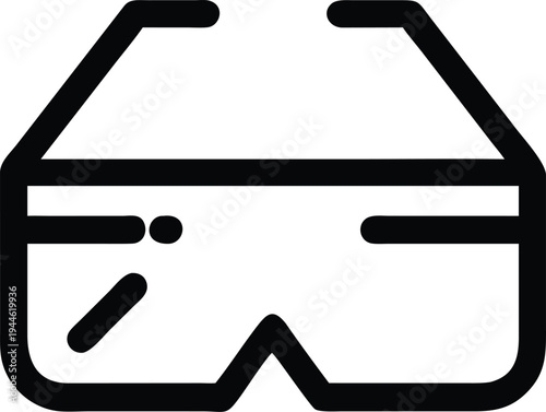 VR headset icon with simple design VR headset virtual reality